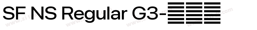 SF NS Regular G3字体转换 SF NS Regular G3字体转换